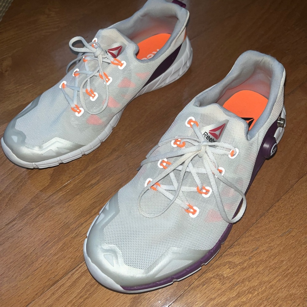 Reebok White and Orange Running Shoes